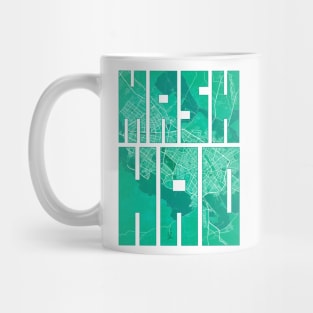 Mashhad, Iran City Map Typography - Watercolor Mug